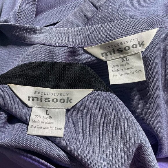 Misook XL L  Top Blouse Two Piece Set Career Colorblock Jacket Blazer Tank Top - Picture 6 of 7